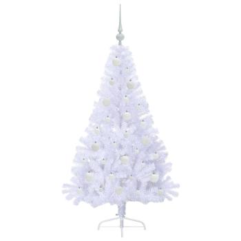 Künstlicher Weihnachtsbaum Weiß 150 cm PVC und Stahl