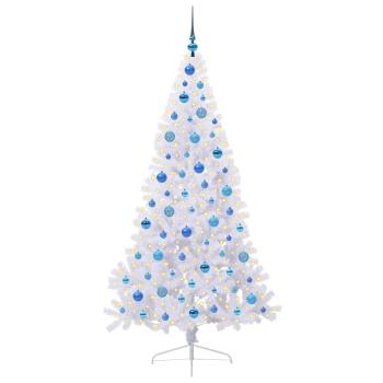 Künstlicher Weihnachtsbaum Weiß 180 cm PVC und Stahl