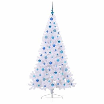 Künstlicher Weihnachtsbaum Weiß 180 cm PVC und Stahl