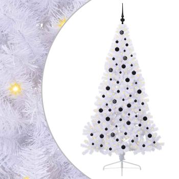 Künstlicher Weihnachtsbaum Weiß 210 cm PVC und Stahl