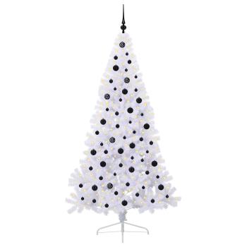 Künstlicher Weihnachtsbaum Weiß 210 cm PVC und Stahl