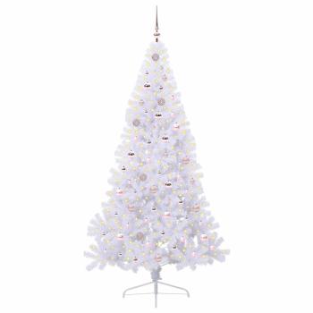 Künstlicher Weihnachtsbaum Weiß 210 cm PVC und Stahl