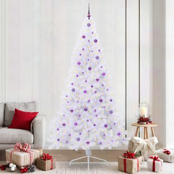 ARDEBO.de - Künstlicher Weihnachtsbaum Weiß 240 cm PVC und Stahl