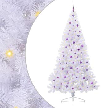 Künstlicher Weihnachtsbaum Weiß 240 cm PVC und Stahl