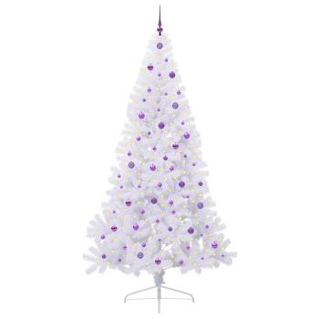 Künstlicher Weihnachtsbaum Weiß 240 cm PVC und Stahl