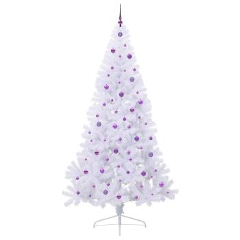 Künstlicher Weihnachtsbaum Weiß 240 cm PVC und Stahl