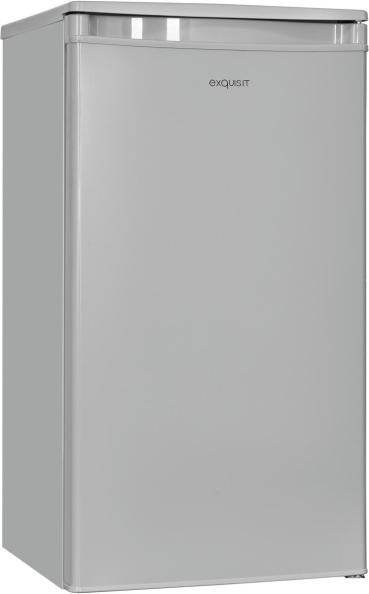 Exquisit KS85-V-091E Vollraumkühlschrank, 45 cm breit, 75 L, LED Beleuchtung, 1 Gemüseschublade, grau (PV)