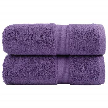 Premium Waschhandtücher SOLUND 2 Stück Lila 30x30 cm 600 g/m²