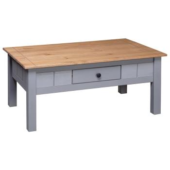 Couchtisch Grau 100x60x43,5 cm Massivholz Panama-Kiefer