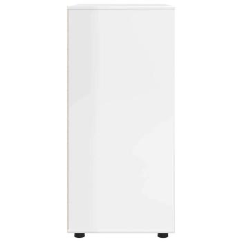 Stauraumschränke 2 pcs Hochglanz Weiß 80 x 48 x 105 cm