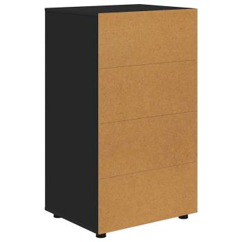 Stauraumschränke 2 pcs Schwarz 60 x 48 x 105 cm Holzwerkstoff