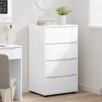 Stauraumschränke 2 pcs Hochglanz Weiß 60 x 48 x 105 cm