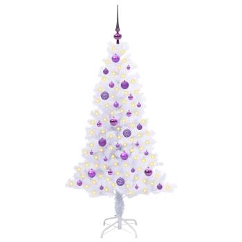 Künstlicher Weihnachtsbaum Weiß 150 cm PVC und Stahl