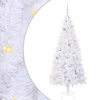 Künstlicher Weihnachtsbaum Weiß 180 cm PVC und Stahl
