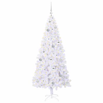 Künstlicher Weihnachtsbaum Weiß 180 cm PVC und Stahl
