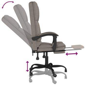 Bürostuhl mit Massagefunktion Taupe Stoff