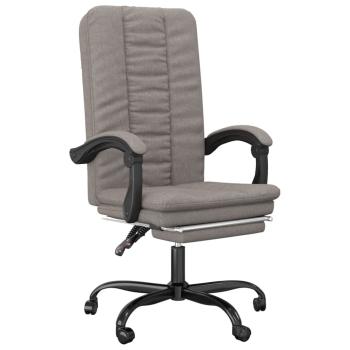 Bürostuhl mit Liegefunktion Taupe Stoff