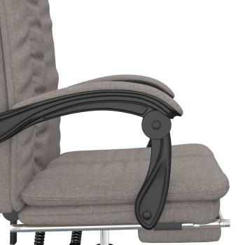 Bürostuhl mit Liegefunktion Taupe Stoff