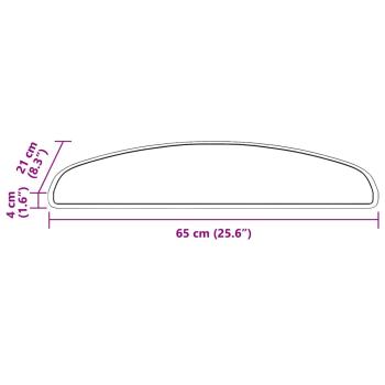 Selbstklebende Treppenschoner 15 pcs Braun 65 x 21 x 4 cm