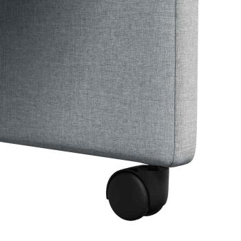 Esszimmerstühle mit Rädern 2 pcs Hellgrau 57 x 66 x 94 cm Stoff