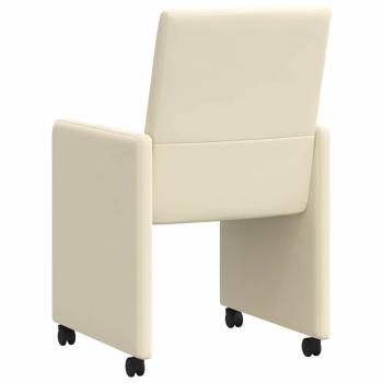 Esszimmerstühle 2 pcs Creme 57 x 66 x 94 cm Kunstleder