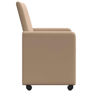 Esszimmerstühle 2 pcs Cappuccino 57 x 66 x 94 cm Kunstleder