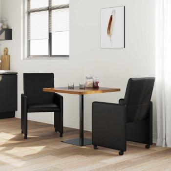 Esszimmerstühle 2 pcs Schwarz 57 x 66 x 94 cm Kunstleder