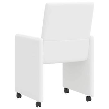 ARDEBO.de - Esszimmerstühle 2 pcs Weiß 57 x 66 x 94 cm Kunstleder