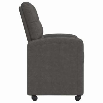 Esszimmerstühle mit Rollen 2 stk. Kunstleder Schwarz