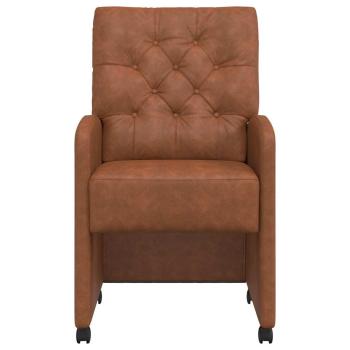 Esszimmerstühle 2 pcs Braun 58 x 67 x 97 cm Kunstleder