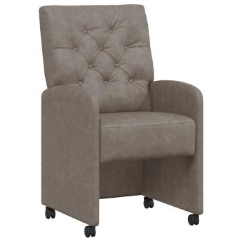 ARDEBO.de - Esszimmerstühle 2 pcs Grau 58 x 67 x 97 cm Kunstleder