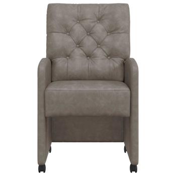 Esszimmerstühle 2 pcs Grau 58 x 67 x 97 cm Kunstleder