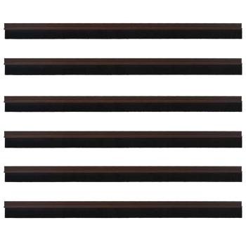 Selbstklebende Türbürstendichtungen 6 pcs Braun 100 cm