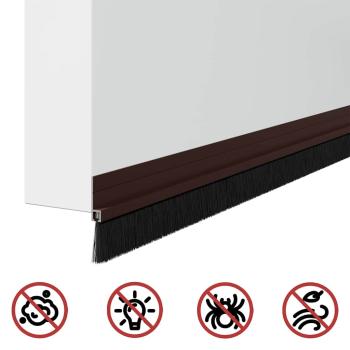 Selbstklebende Türbürstendichtungen 6 pcs Braun 100 cm