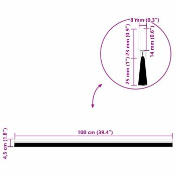Selbstklebende Türbürstendichtungen 6 pcs Braun 100 cm