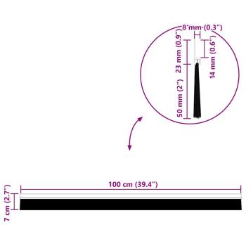 Selbstklebende Türbürstendichtungen 2 pcs Weiß 100 cm