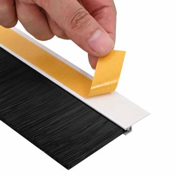 Selbstklebende Türbürstendichtungen 12 pcs Weiß 100 cm