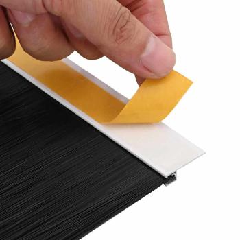 Selbstklebende Türbürstendichtungen 12 pcs Weiß 100 cm