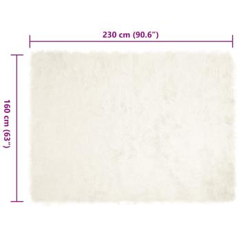 Kunstfell Schaffellteppich Weiß 160 x 230 cm Polyester