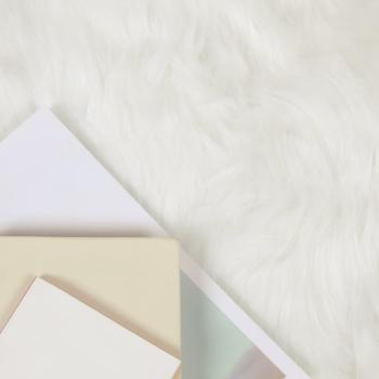 Kunstfell Schaffellteppich Weiß 200 x 280 cm Polyester