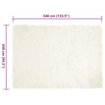 Kunstfell Schaffellteppich Weiß 240 x 340 cm Polyester