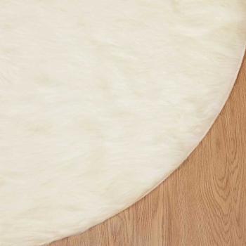 Kunstfell Schaffellteppich Weiß 120 x 120 cm Polyester