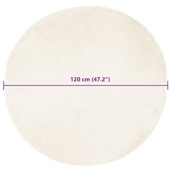 Kunstfell Schaffellteppich Weiß 120 x 120 cm Polyester