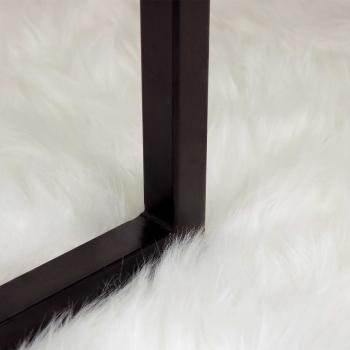 Kunstfell Schaffellteppich Weiß 60 x 90 cm Polyester