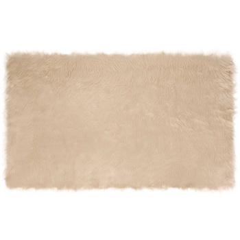 Kunstfell Schaffellteppich Beige 200 x 100 cm Polyester