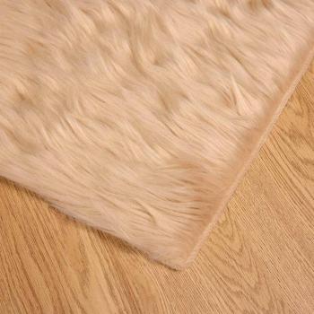 Kunstfell Schaffellteppich Beige 120 x 170 cm Polyester