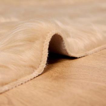 Kunstfell Schaffellteppich Beige 120 x 170 cm Polyester