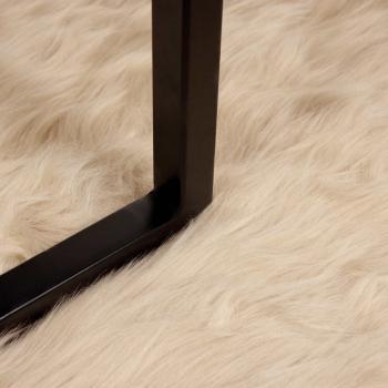 Teppich aus Kunstschaffell TAFALLA Beige 160 x 160 cm Polyester