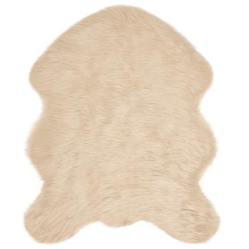Kunstfell Schaffellteppich Beige 50 x 80 cm Polyester