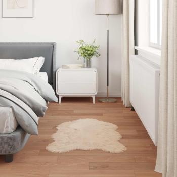 Kunstfell Schaffellteppich Beige 50 x 80 cm Polyester